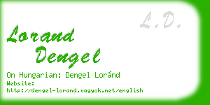 lorand dengel business card